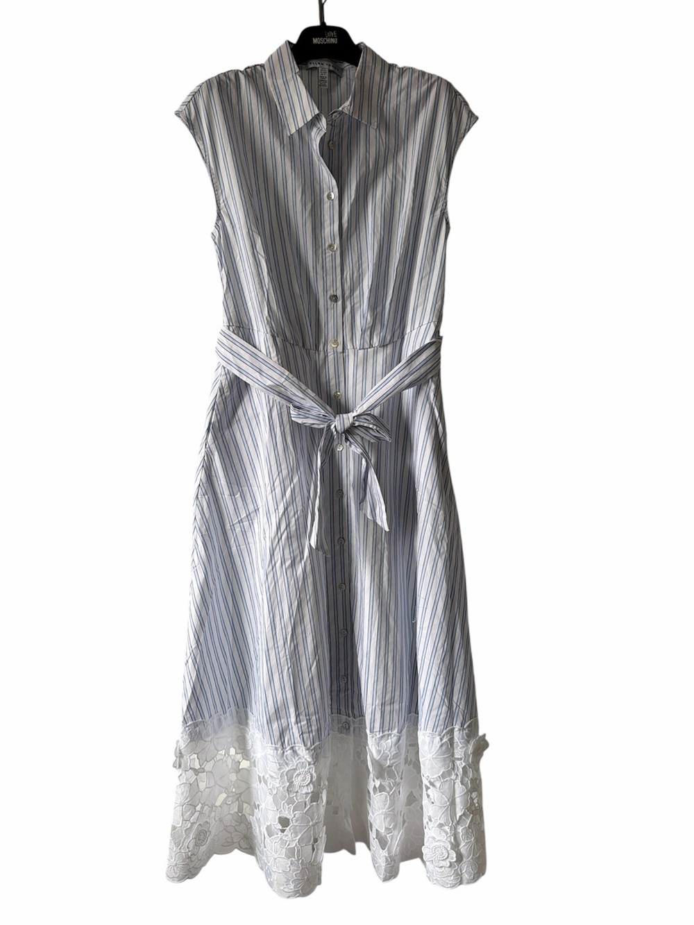 🌸🌸🌸 Ellen Tracy 3D Cutout Broderie Poplin Shirtdress size S - Picture 7 of 12